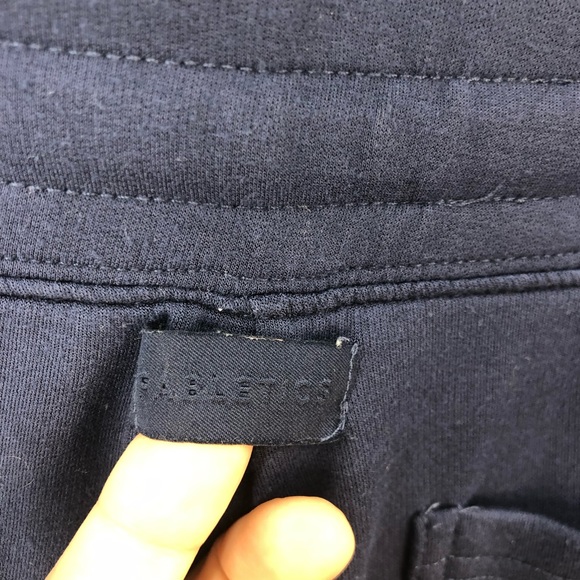 Fabletics Joggers Womens Size Medium Luxe Terry Drawstring Pocket Jogger Navy - Picture 8 of 13